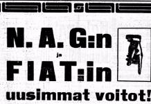 Päivän automainos: "N.A.G:n ja FIAT:in uusimmat voitot!"