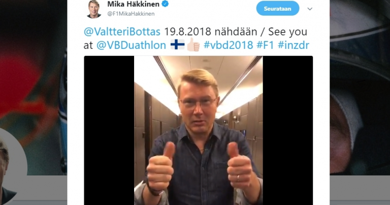 Mika Häkkinen mukaan Valtteri Bottas Duathloniin