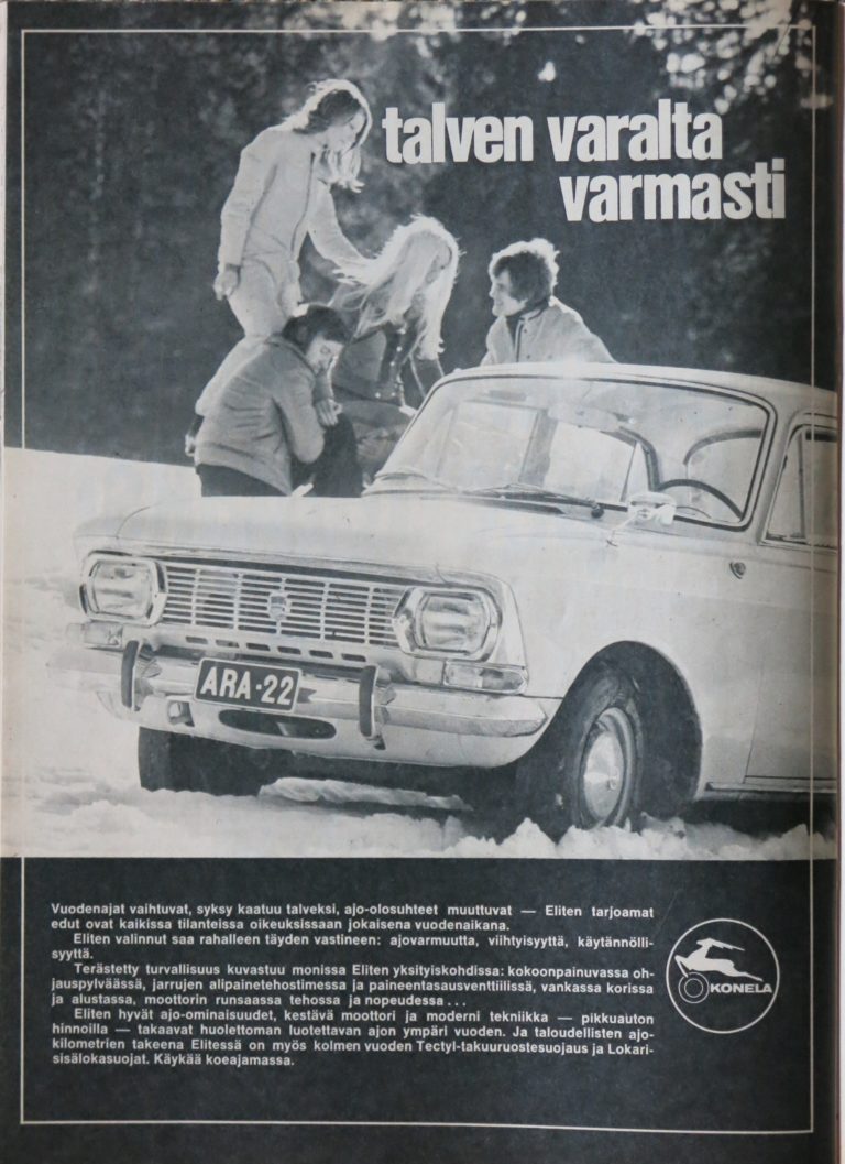 Päivän automainos: Moskvitsh Elite — talven varalta varmasti