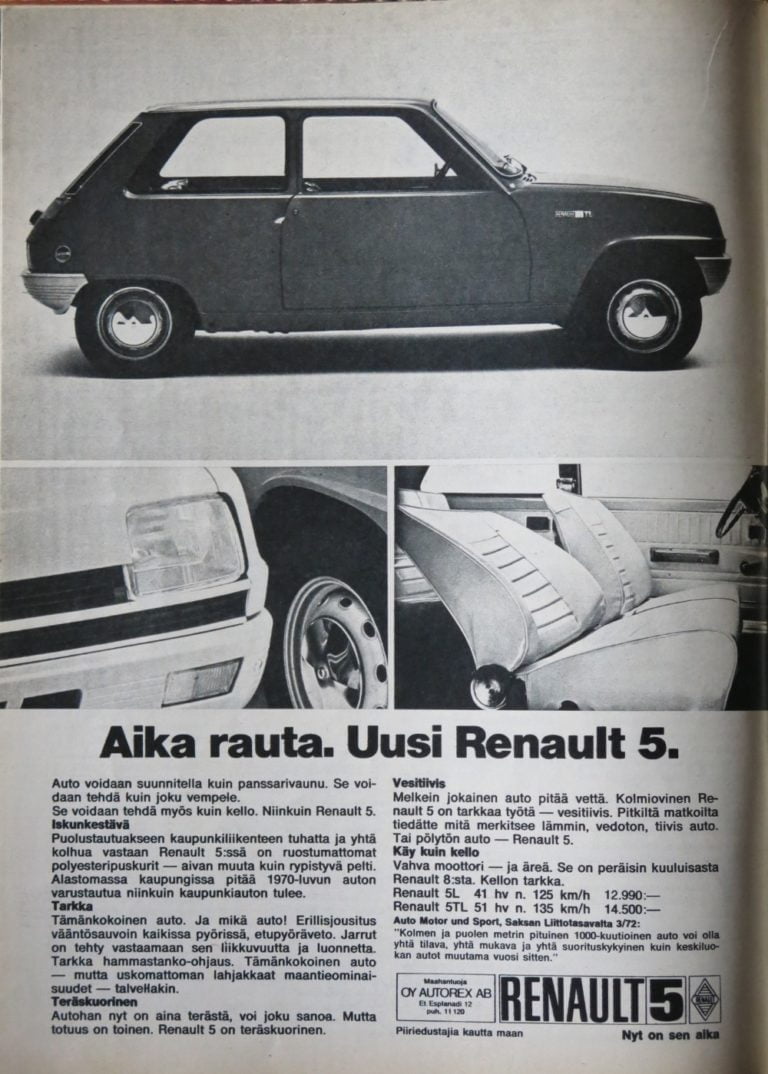 Päivän automainos: Aika rauta. Uusi Renault 5.