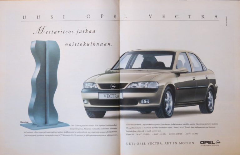 Päivän automainos: Uusi Opel Vectra – Mestariteos jatkaa voittokulkuaan
