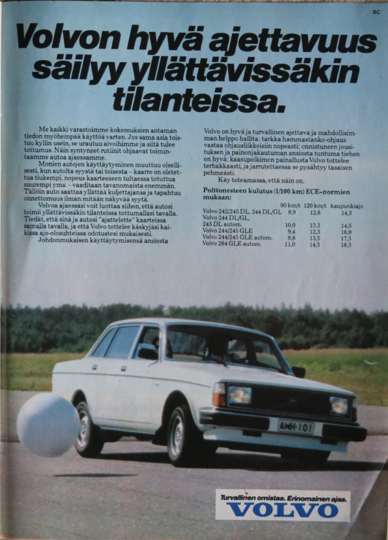 Päivän automainos: Volvon hyvä ajettavuus säilyy yllättävissäkin tilanteissa