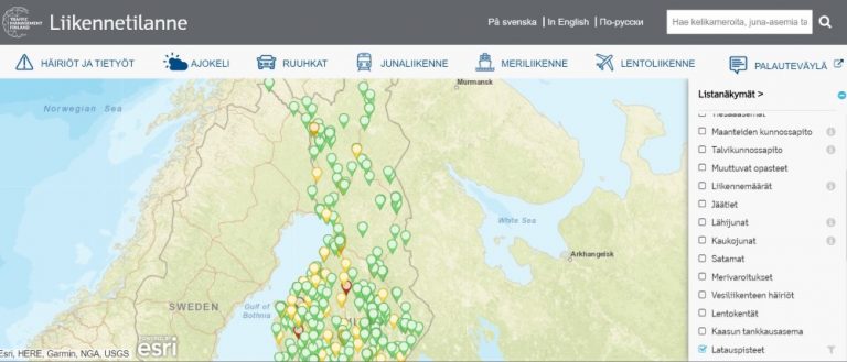 Sähköautojen Suomen latauspisteet näkyvät nyt Liikennetilannepalvelussa