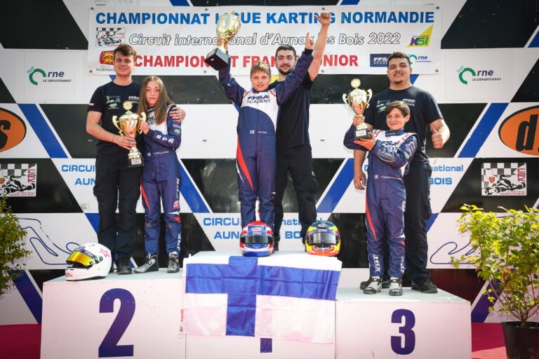 12-vuotias Kimi Tani ajoi voittoon Ranskan Juniorkarting -sarjan osakilpailussa