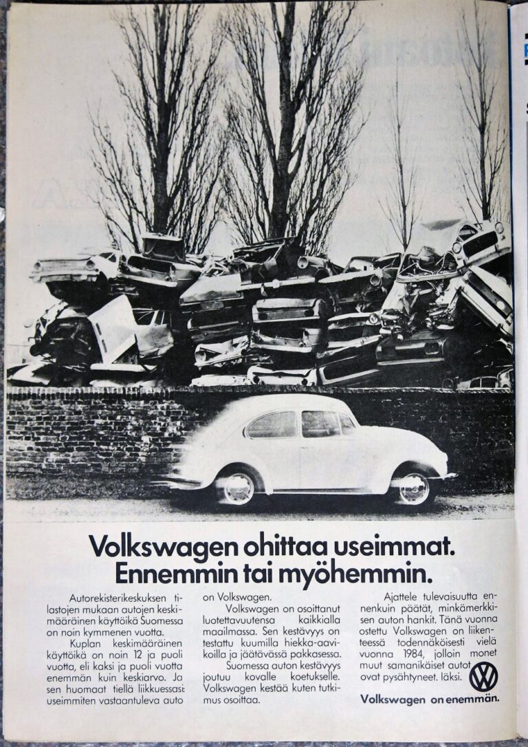 Päivän automainos: Volkswagen ohittaa useimmat. Ennemmin tai myöhemmin.