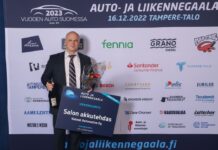 Auto- ja liikennegaalan Vientipalkinto Salon akkutehtaalle