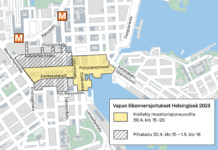 Helsingin keskustassa suljetaan katuosuuksia vappuna