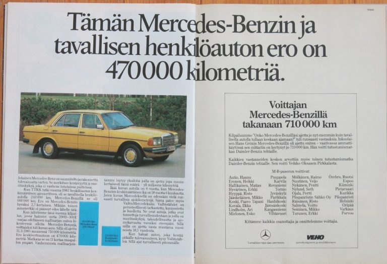 Päivän automainos: Tämän Mercedes-Benzin ja tavallisen henkilöauton ero on 470 000 kilometriä
